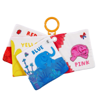 Elmer Play and Go vierkant pluche boekje met ring